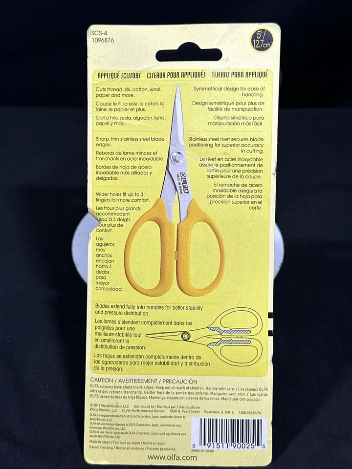 "Tijeras apliques de precisión OLFA 5"" SCS-4 lote de 2 nuevas" Foto 4 de 4