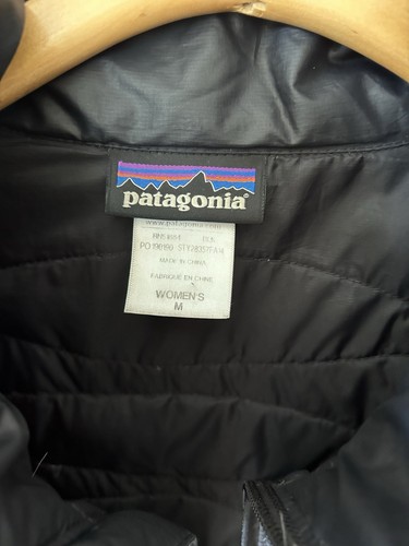 Patagonia Down Long Womens Puffer Coat Black Jacket Size Medium - Picture 4 of 6