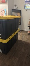 2 70 Gallon HDX Plastic Storage Bin
