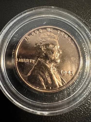 1943-P Wheat Penny BU Plated in 22k Rose Gold W/COA