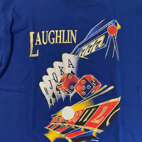 T-shirt gioco punto singolo 1994 XL Poker Laughlin NV USA Fruit of Loom 24x32 - Foto 6 di 8