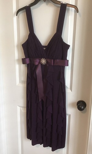 Linda Bernell Cocktail Dress Plum Size 