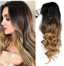 1x Daily Long Wavy Wig For Women Curly Hair Wigs Heat Resistant Fibre Synthetic