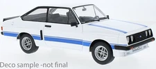 MODEL CAR GROUP FORD ESCORT MKII RS2000 X PACK WHITE/BLUE 1977 1-18 SCALE 18350