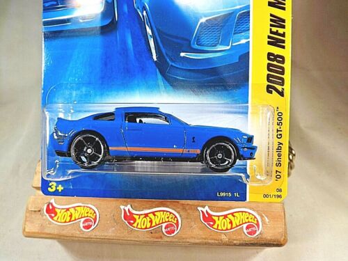 2008 Hot Wheels #1 New Models 1/40 '07 FORD SHELBY GT-500 Blue Variant w/BlkOH5s - Picture 2 of 5