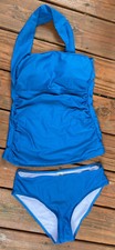 Unbranded Two Piece Blue One Shoulder Swimsuit Size M NWOT