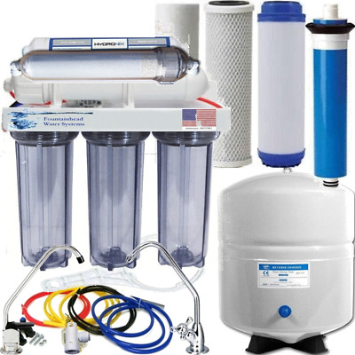 REVERSE OSMOSIS ALKALINE REMINERALIZER 100 GPD 5 Gal TANK CLEAR FAUCET CHOICE