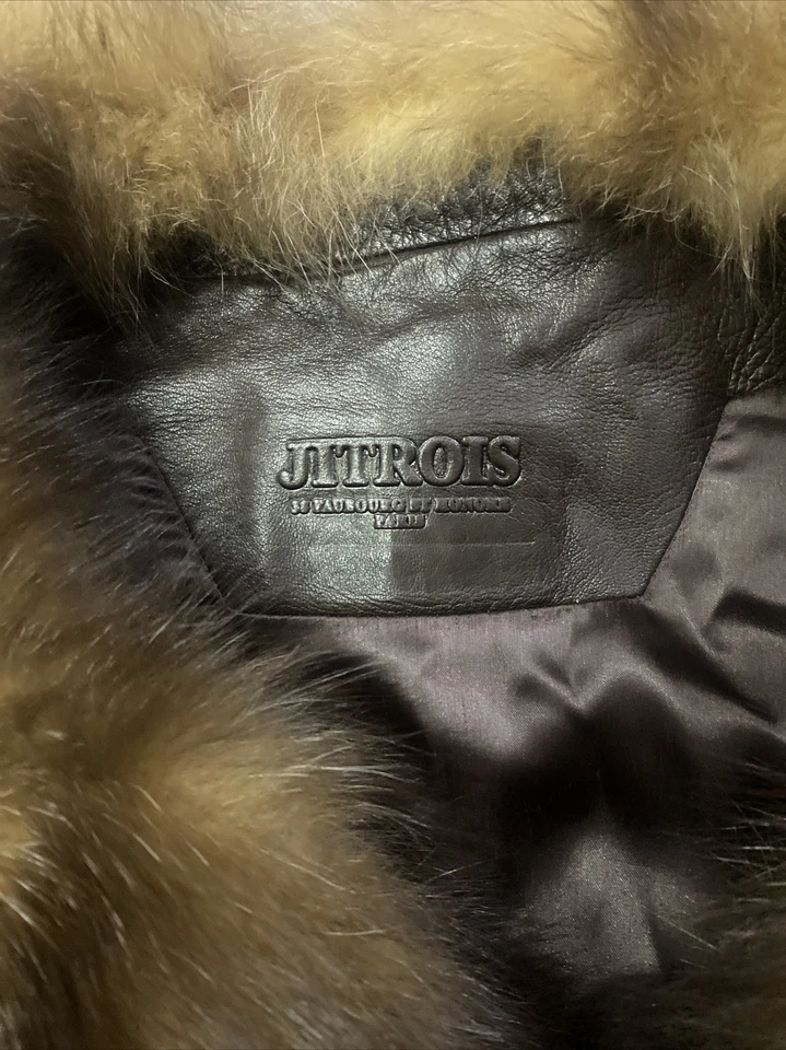 JITROIS кожаная куртка 3/4 S-M Франция. 100% подлинный. - Изображение 4 из 4