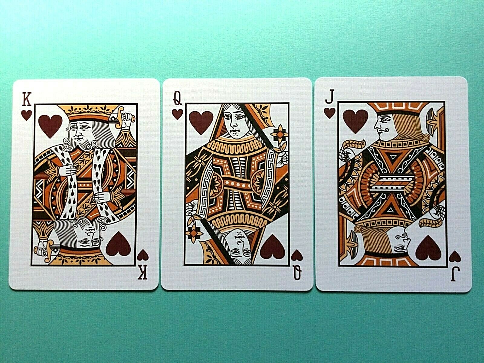 Bicycle Pluma Orange Specialty Hearts JQK Court Set Swap Playing Cards |  eBay
