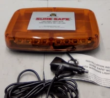 Wolo 3720M-A Sure Safe Magnet Mount Amber Mini Emergency 12-Vol LED Strobe Light