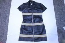 Women's Fireman M Halloween Costume Outfit Black Charades