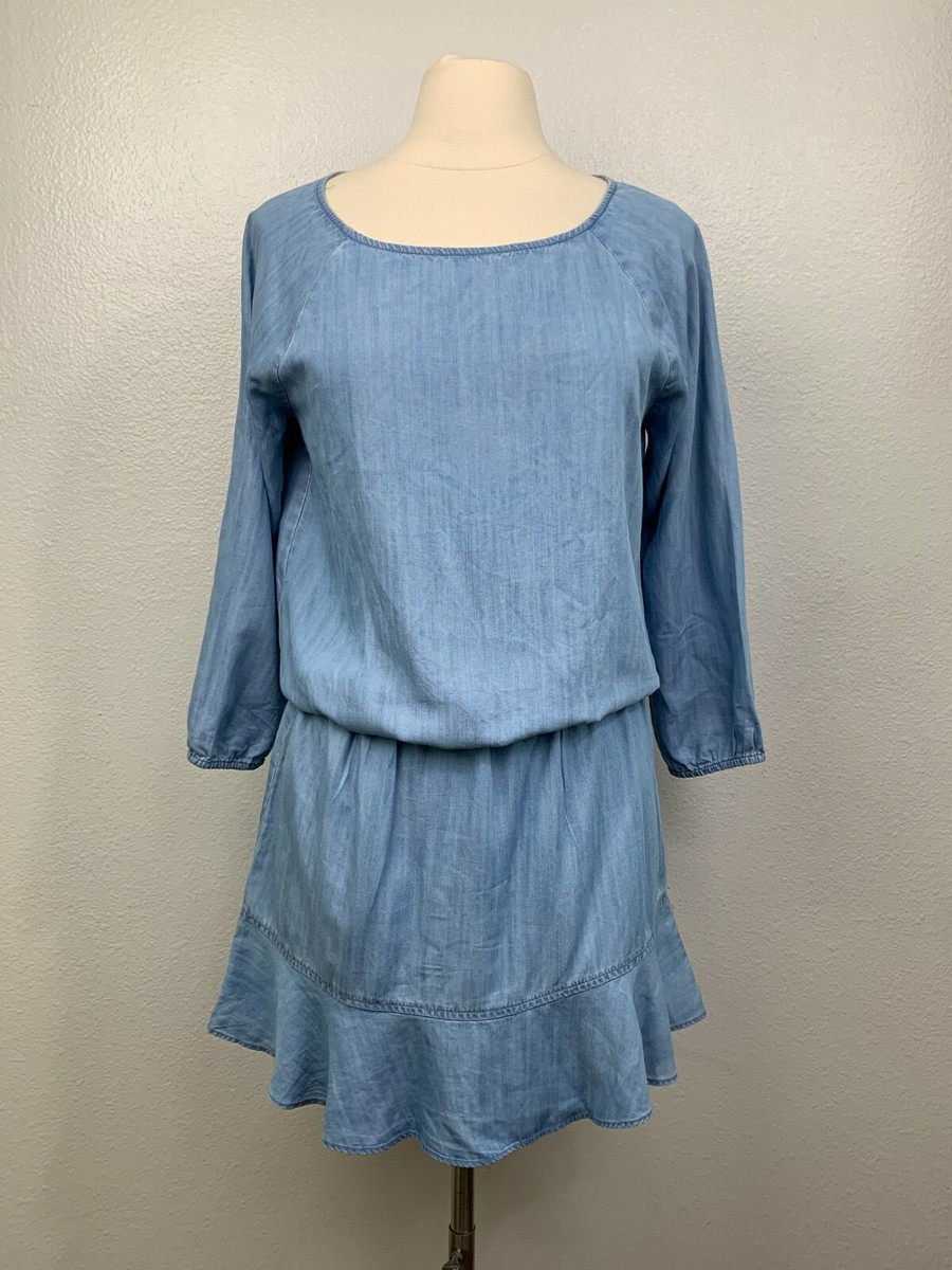 green emerald velvet dress Meagan Chambray Drop Waist Dress