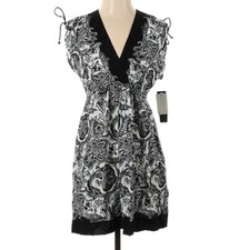 NWT Lauren Ralph Lauren Cotton Floral Mini Dress Size S OR Tunic Size M Black 