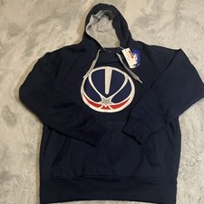 NBA WASHINGTON WIZARDS MENS LARGE ANTIGUA HOODIE SWEATSHIRT NWT! NAVY BLUE 🔥 