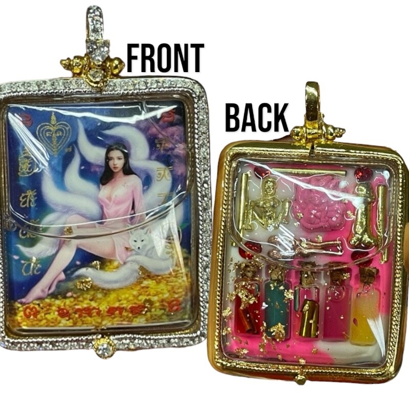 9 Tail Fox Lady Talisman Locket Amulet Charm Magic Love Business