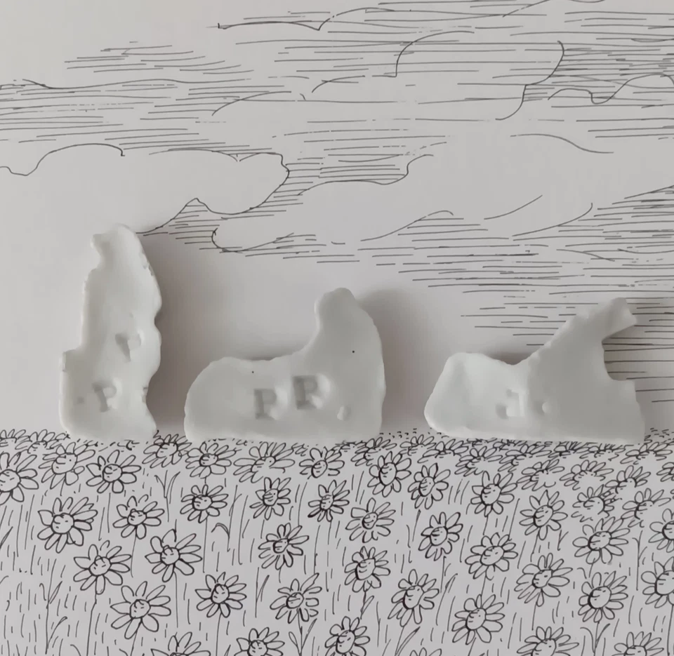 FEVES PAUL POILANE LES 3 ANES GRIS Série complète 1980 Manufacture VIREBENT - Photo 3/4