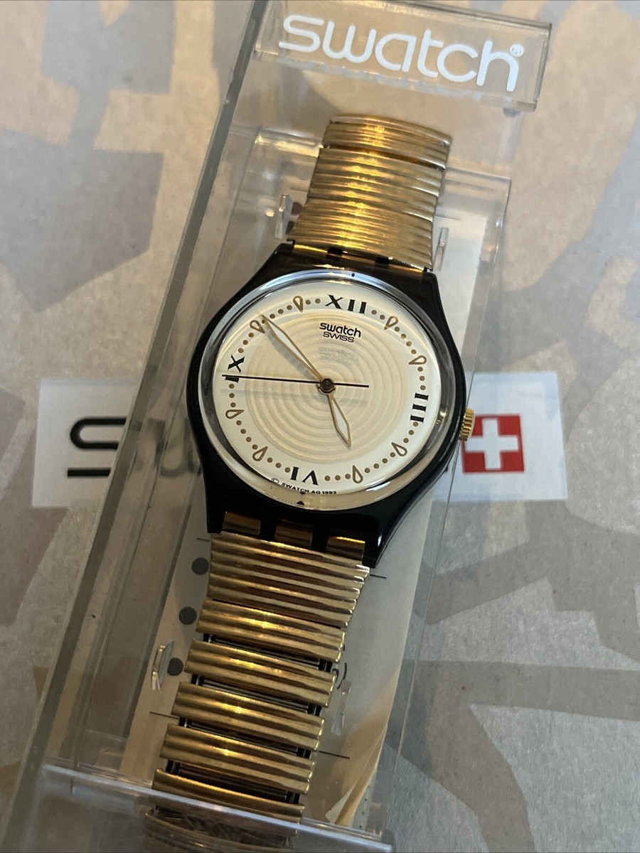 🌈 New Rare Vintage 1994 GM126 Big Rock Swatch Watch 34mm Gents