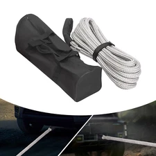 1"x30' Long Recovery Rope 34370lbs Tow Rope with Soft Shackles Road Recovery Kit