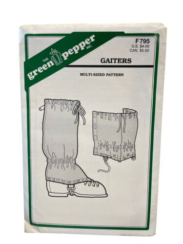 Green Pepper Sewing Pattern F795 Gaiters - Afbeelding 1 van 2