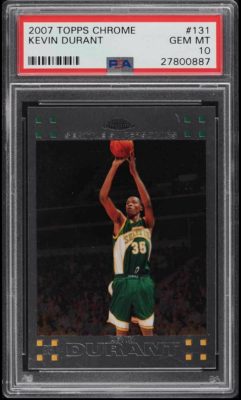 2007 Topps Chrome #131 Kevin Durant Rookie Card RC PSA 10 Gem Mint 