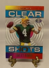 BRETT FAVRE 2021 ILLUSIONS CLEAR SHOTS LIGHT BLUE PACKERS /299 Green Bay