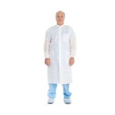 Halyard 10021 Bas c Plus Lab Coat Medium - White - Case of 25