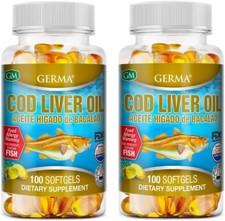 Aceite De Higado De Bacalao Capsules 2 X 100'S (200 Softgels Total) Pure Norwegi