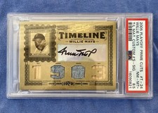 2005 Playoff Prime Cuts Willie Mays HOF Dual GU Bat Jersey AUTO /50 PSA 8.5