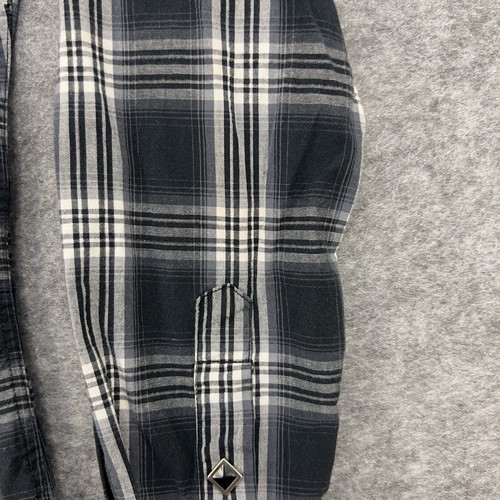 Panhandle Slim Western Shirt Womens Medium Black Plaid Long Sleeve Lurex Snaps - Picture 8 of 21
