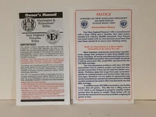 Harrington & Richardson New England Firearms Rifles Instruction Manuals 3/04
