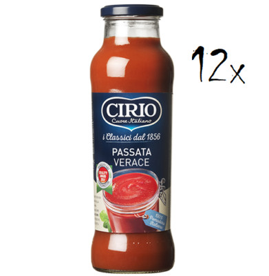 12x Cirio Passata di Pomodoro Verace Tomatensauce 100% Italienisch 700g