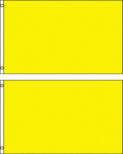 (2 pack lot) 2x3 Yellow Solid Plain Blank Color Flag 2'x3' Banner Grommets - Picture 1 of 2