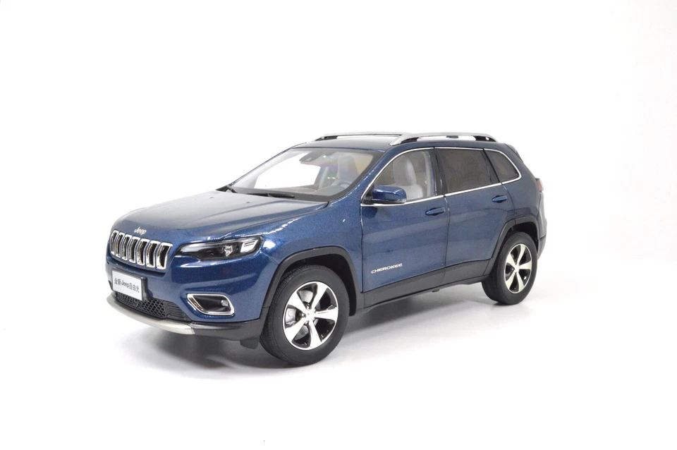 1:18 Scale Jeep Cherokee Blue Alloy Diecast Model Car Toy Vehicle Collection Kid - Image 3 of 4