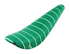 17"LONG VINYL BANANA LOWRIDER SEAT IN SPARKLE GREEN W/SILVER STRIPE FOR 20" BIKE