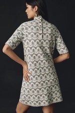 Anthropologie ANNALISE mock-neck Mini Sweater Dress Maeve XXS neutral soft city