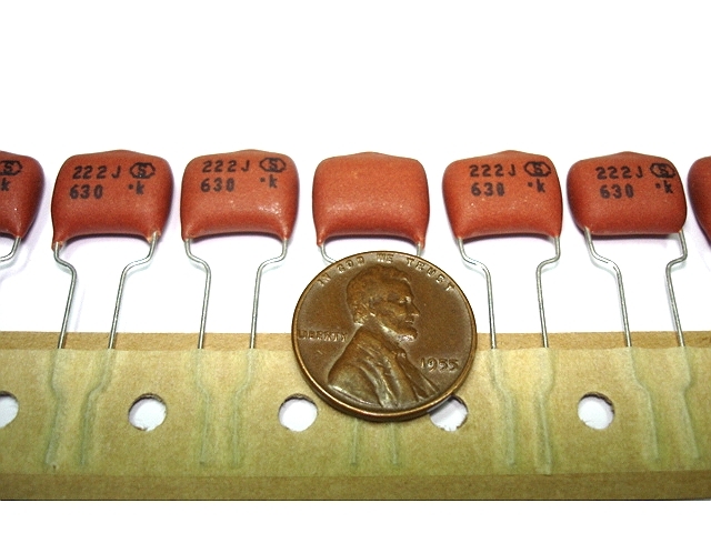 10pcs .0022uf 630v 5/% Radial Metalized Polypro Film Capacitors NEW 13.5x6x12
