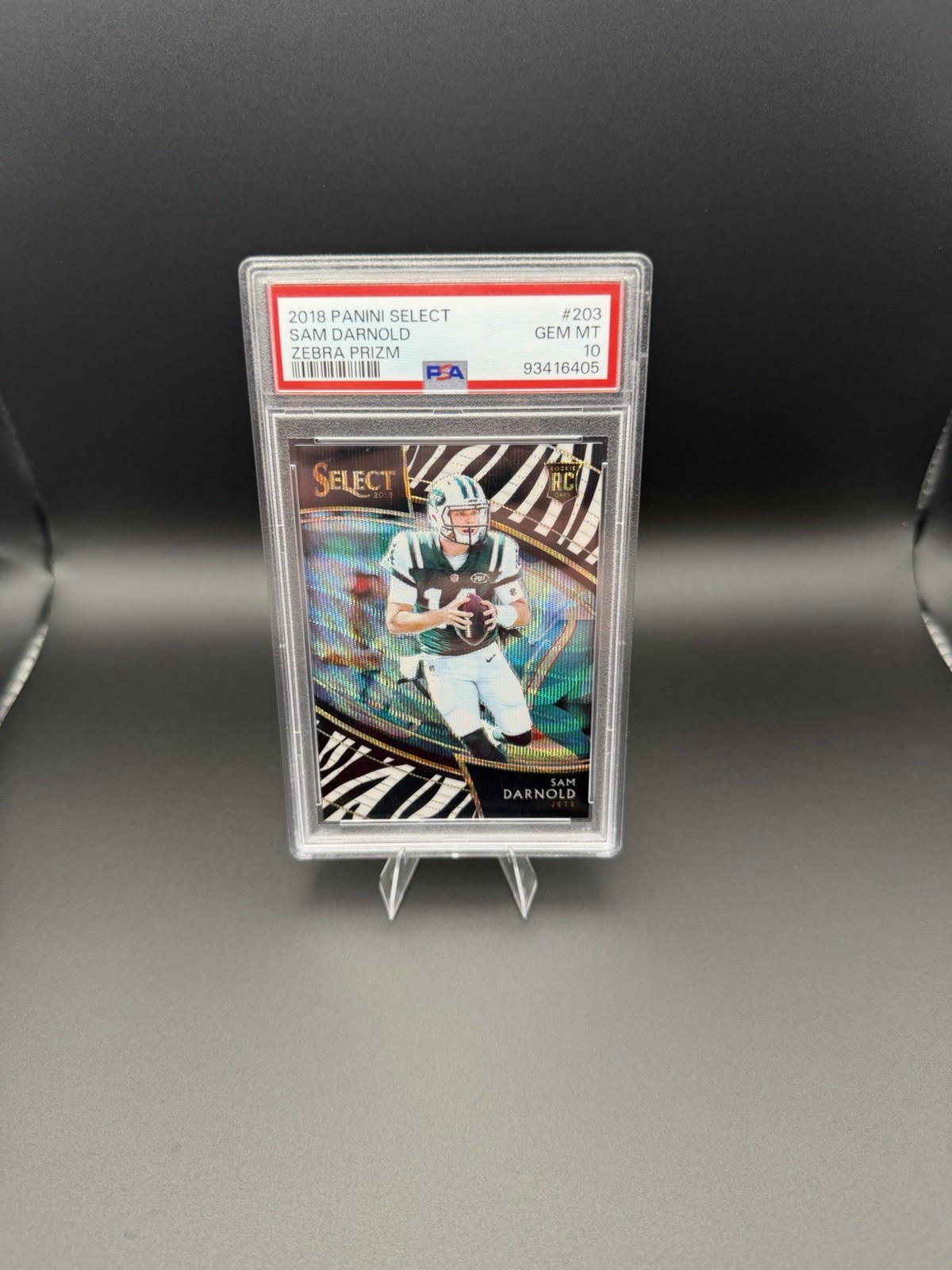 Sam Darnold Panini Select #203 Zebra