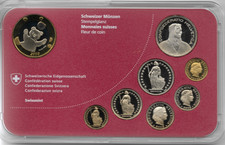 SET di 7 MONETE SVIZZERE + MEDAGLIA ANNO 2009- BABY - STGL