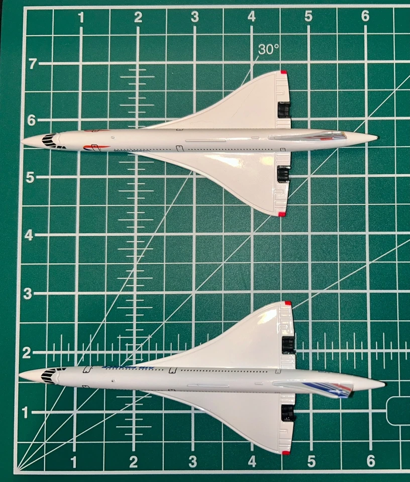 CONJUNTO de Avión Concorde Diecast 16cm Modelo 1:400 (Air France y British Airways) Foto 4 de 4