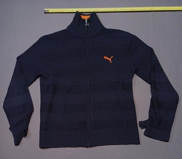 Men Puma Jacket Black Acrylic 40 /L / 48
