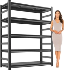 Metal Garage Shelving Unit, Heavy Duty 5-Tier Adjustable Storage Shelves