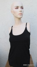 Cami 100 Pima Cotton Large Black Adjustable Spaghetti Straps Camisole 38 Tank