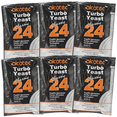 Alcotec Turbo Yeast Classic 24 175g (Pack of 6)