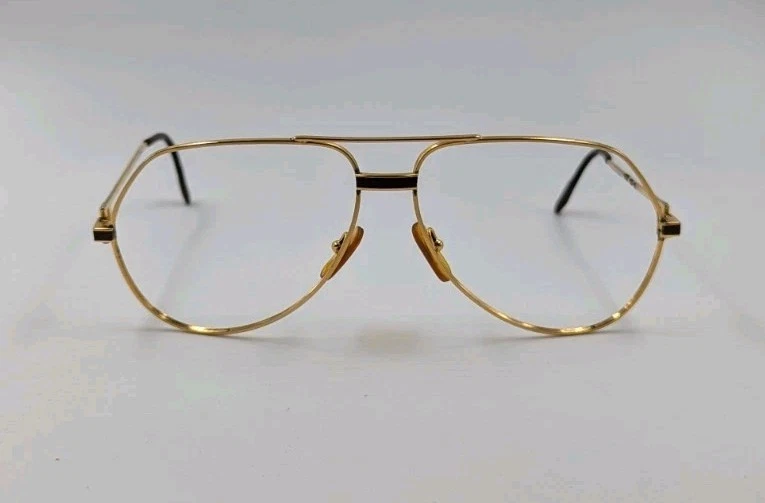 Monturas de gafas Cartier Paris Vendome LAQUE vintage aviador doradas 62-16 140 Foto 3 de 4