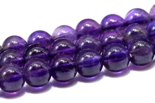 Natural Purple Amethyst Grade AAA Round Gemstone Loose Bead 4/6-7/8/9-10/11-12MM