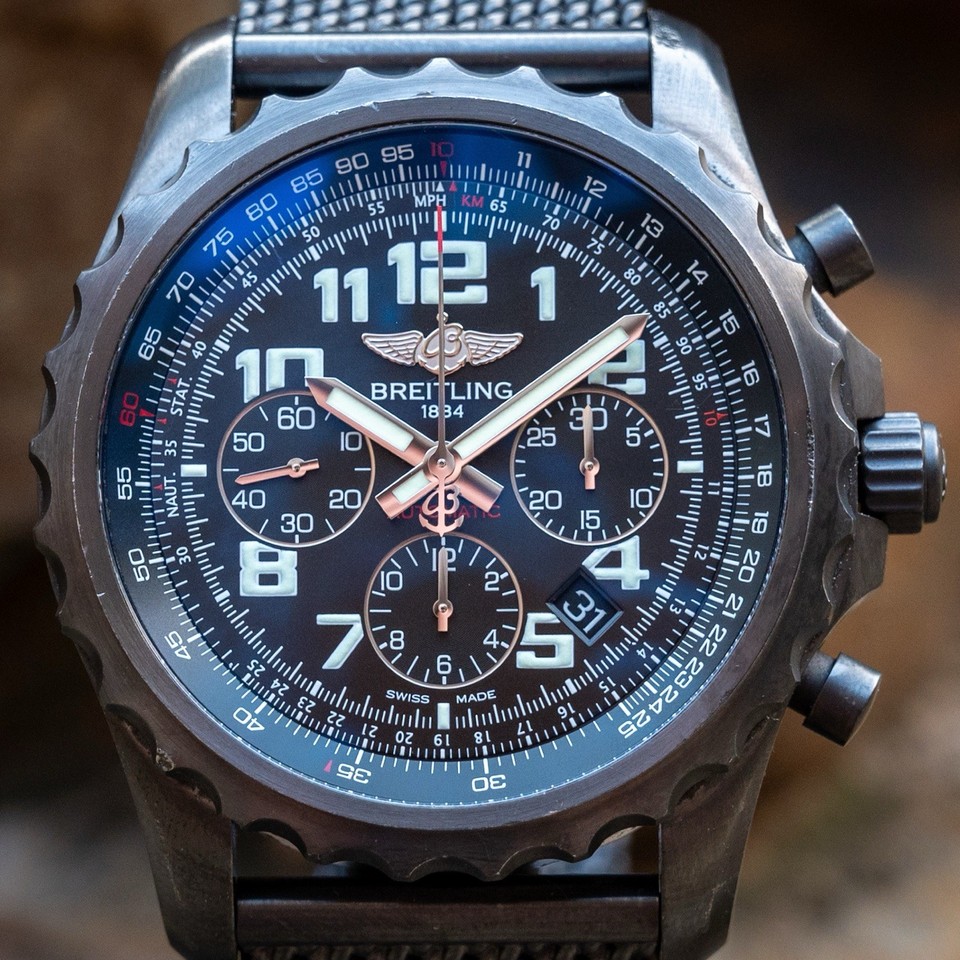Breitling Chronospace Blacksteel Limited Edition Complete Set Papers ...