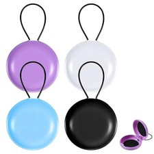 4pcs Ear Plug Case, Portable Earplug Case, Round Ear Plug Cases with Lanyard,