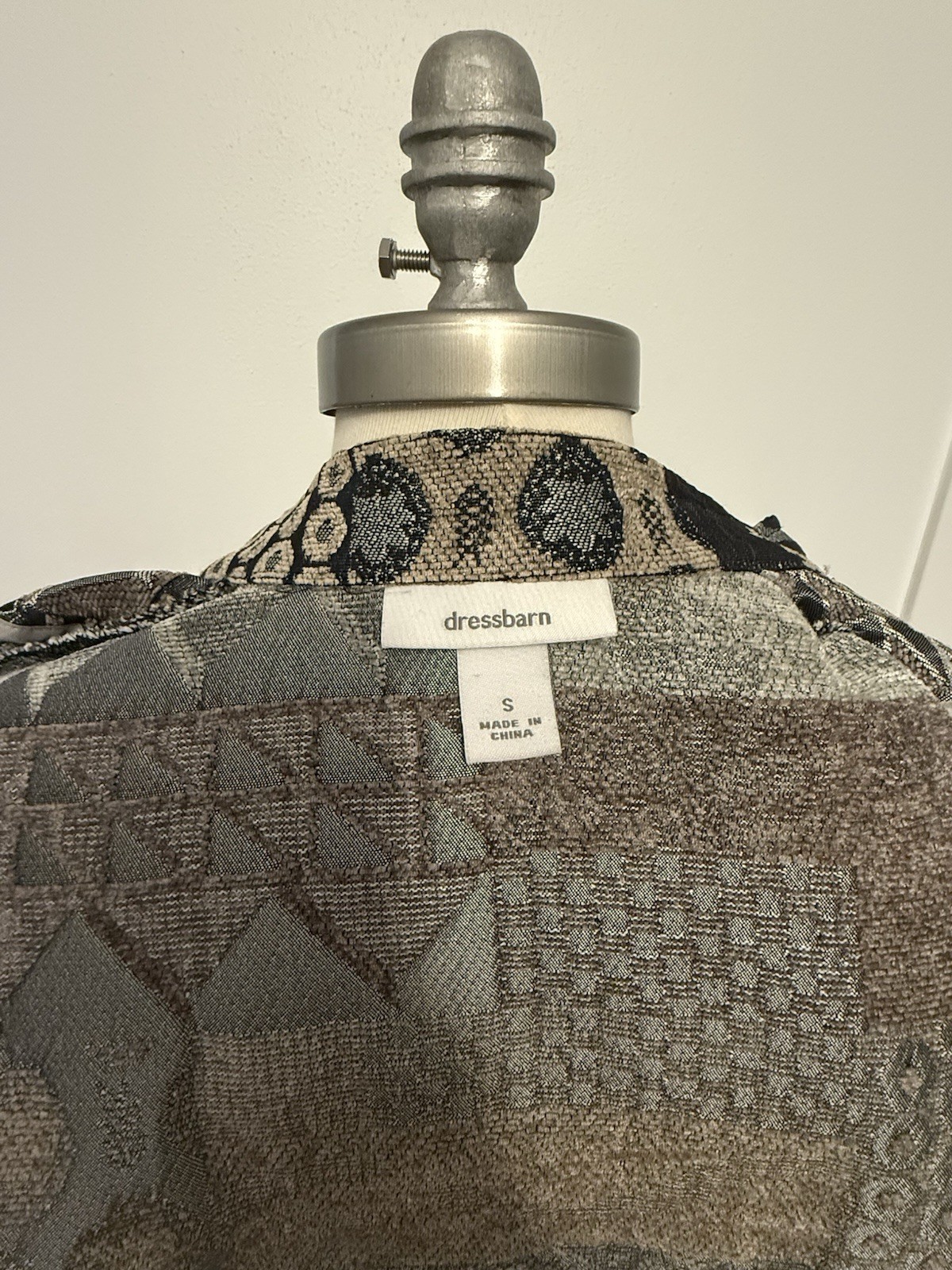 Dressbarn Small Silver Patchwork Tapestry Evening… - image 5