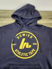 Howies Hockey Pullover Hoodie Men's Small Navy Blue Polyester Cotton Blend 