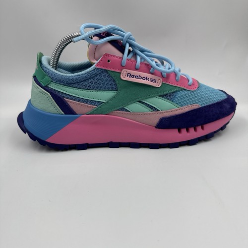 Reebok Classic Leather Legacy Sneakers scarpe da donna rosa blu verde taglia 6,5 - Foto 9 di 18